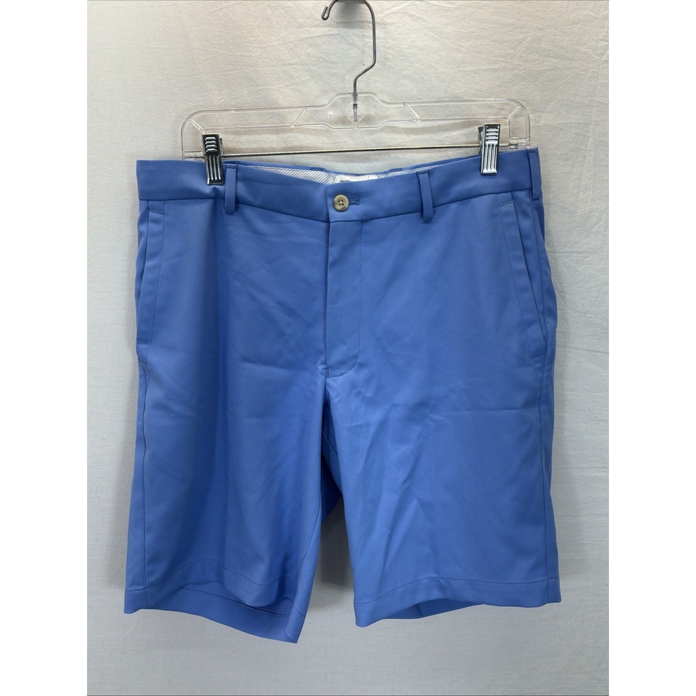 Peter Millar Performance Shorts Mens 32 8.5" Blue Golf Activewear Stretch Chino